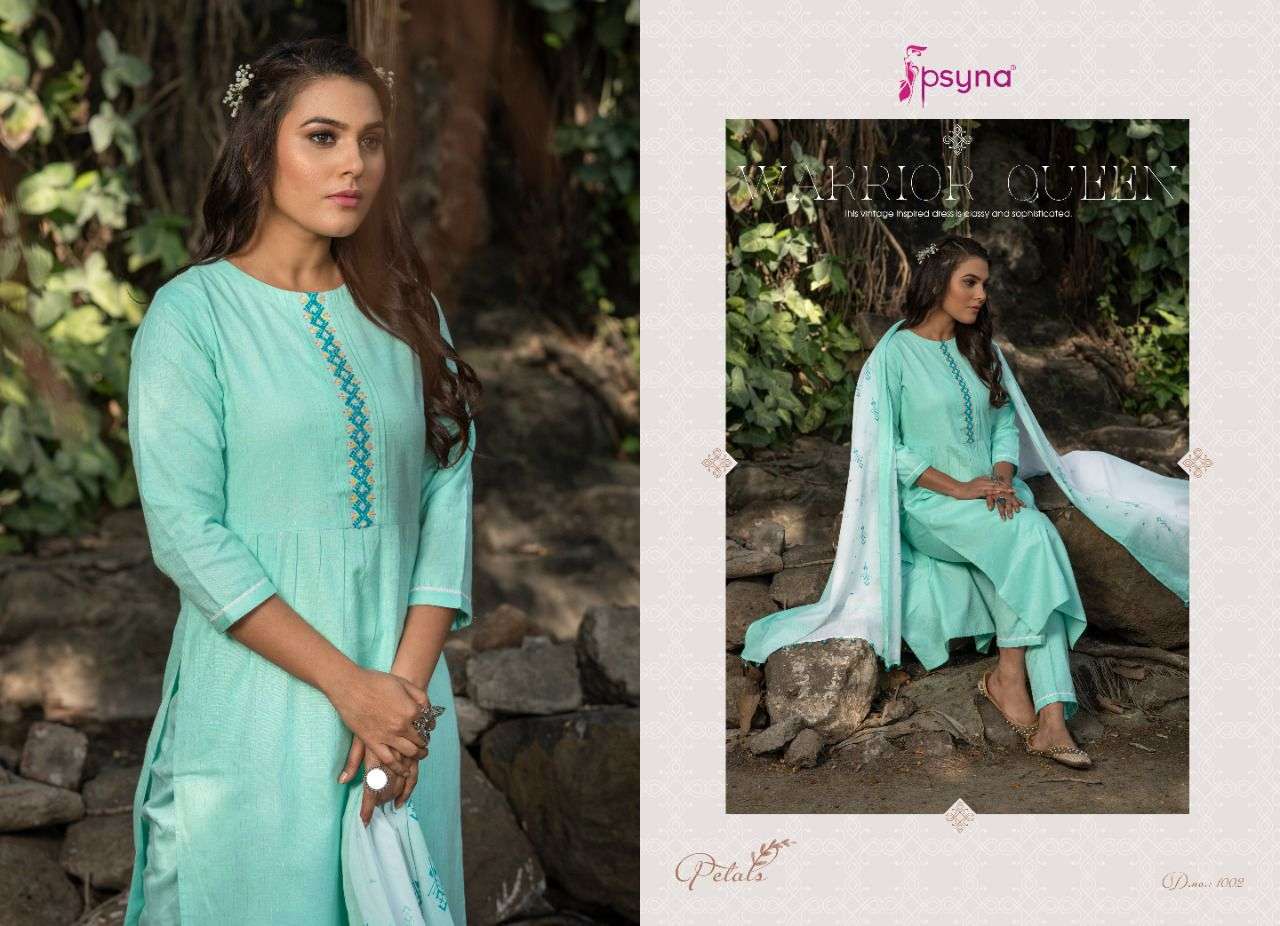 PSYNA PRESENTS PETALS COTTON LUREX WHOLESALE READYMADE COLLECTION